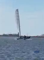 Cirrus F18 catamaran, cattrack, trailer met kist, Watersport en Boten, Ophalen, Gebruikt