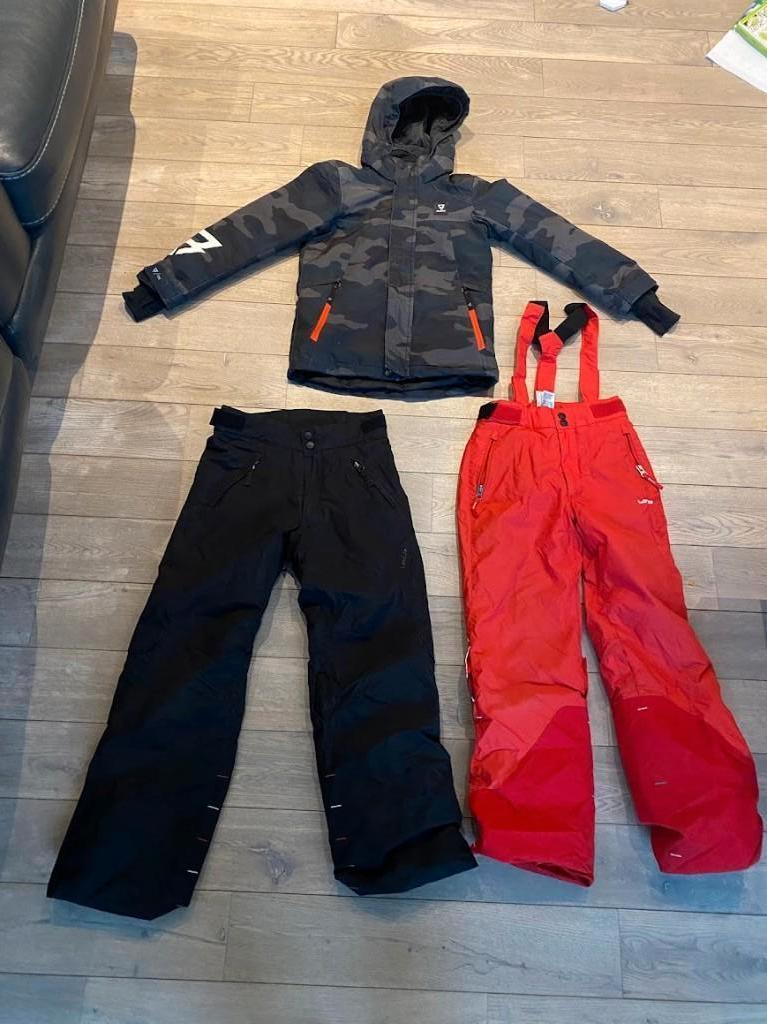 Skijas en skibroek 8 jaar - maat 128, Gebruikt, Kleding, Ski, Ophalen