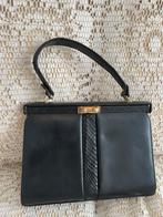 DELVAUX vintage tas van leer en python, Ophalen of Verzenden, Zwart