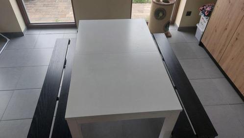 Eettafel met banken, Huis en Inrichting, Tafels | Eettafels, Gebruikt, 50 tot 100 cm, 200 cm of meer, Vijf personen of meer, Rechthoekig