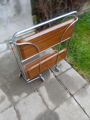 desserte à roulettes, Métal, Vintage, 50 à 100 cm, Comme neuf
