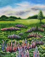 "A Summer Meadow" (Oil painting by Kuijken, 24x30 cm), Ophalen of Verzenden