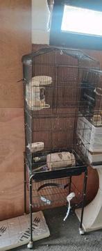 Vogelkooi te koop zwarte en witte kooi, Dieren en Toebehoren, Ophalen of Verzenden, Zo goed als nieuw, Vogelkooi