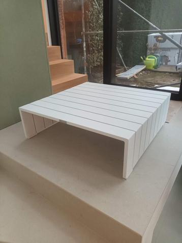 Outdoor loungetafel/koffietafel vierkant wit Jati en Kebon beschikbaar voor biedingen