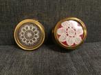 Duo Antieke Pillendoosjes met kant, Ophalen of Verzenden