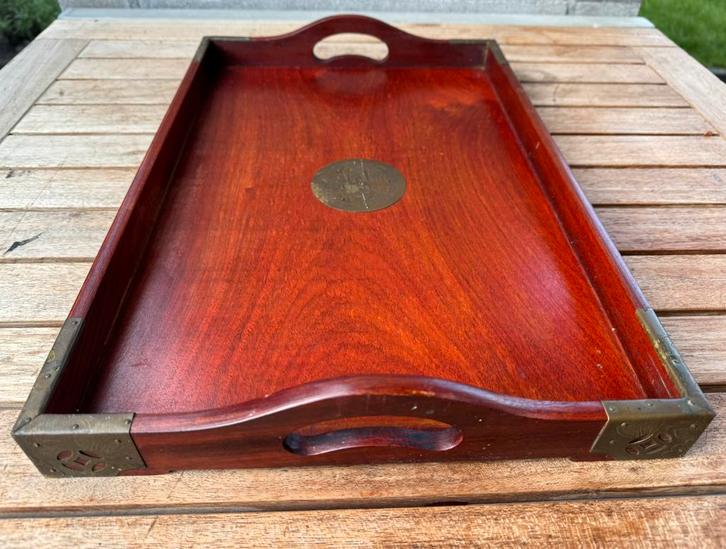 Oosters dienblad Palissander, Huis en Inrichting, Woonaccessoires | Dienbladen, Gebruikt, Hout, Rechthoekig, Ophalen of Verzenden