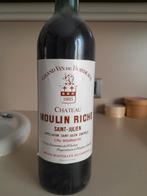 2 flessen Moulin riche - Saint Julien - 1985, Ophalen of Verzenden, Zo goed als nieuw