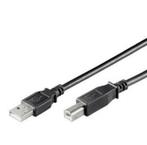 Câble USB-A vers USB-B, noir, type 2.0, haute vitesse  45 c, Utilisé, Enlèvement ou Envoi