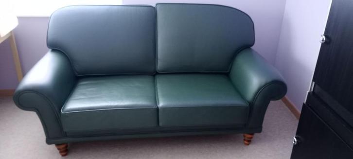 Siège en cuir 180 cm comme neuf - vert, Maison & Meubles, Canapés | Salons, Neuf, Banc droit, Autres dimensions, 150 à 200 cm