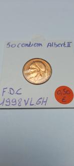 Albert II 50 cents 1998 VL/GH FDC, Enlèvement ou Envoi