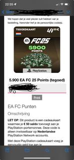 PlayStation EA FC25 5900 punten, Ophalen, Nieuw