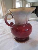 Mooie oude vaas in keramiek Germany bordeaux en verguld, Antiek en Kunst, Ophalen