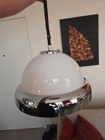 Wit chroom hanglamp vintage, Ophalen of Verzenden, Zo goed als nieuw