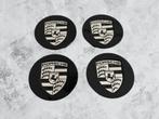 Porsche Zwart/Wit Naafdoppen/Naafkappen 76mm set van 4 stuks, Verzenden, Nieuw