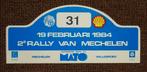Plaque Rallye de Malines 1984 Flory Roothaert, Enlèvement ou Envoi, Utilisé, Voitures