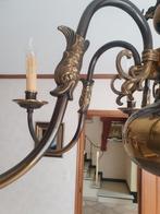 2 koperen lusters 6 armen en 8 armen, Huis en Inrichting, Ophalen, Zo goed als nieuw