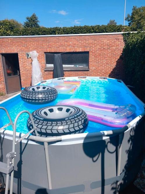 Zwembad, zandfilter, warmtepomp, bypasskit, stofzuiger..., Tuin en Terras, Zwembaden, Zo goed als nieuw, Opzetzwembad, 80 tot 120 cm