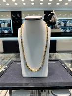 18k goud magnum ketting met stenen, Handtassen en Accessoires, Kettingen, Ophalen, Nieuw, Goud