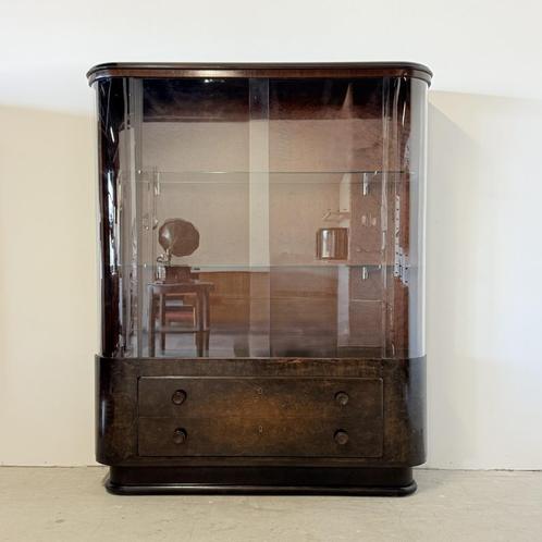 Highboard vitrine in chique Art Deco stijl, Huis en Inrichting, Kasten | Vitrinekasten, Zo goed als nieuw, 150 tot 200 cm, 100 tot 150 cm