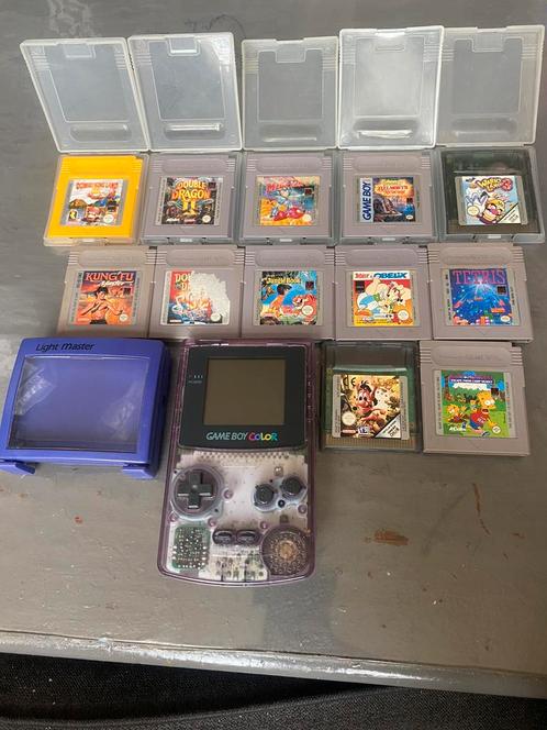 Game boy color +12jeux+ loupe d’écran 220€, Games en Spelcomputers, Games | Nintendo Game Boy, Zo goed als nieuw