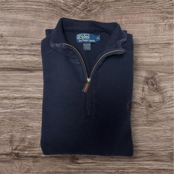 Polo Ralph Lauren 1/4 zipper Zwart/blauw XL beschikbaar voor biedingen