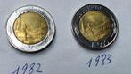 2 Italiaanse munten van 500 lire van 1982 en 1983, Ophalen of Verzenden, België, Losse munt