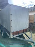 Dubbelasser aanhangwagen met huif – 750kg (ongeremd), Auto diversen, Aanhangers en Bagagewagens, Ophalen, Gebruikt