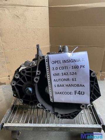 OPEL INSIGNIA A 2.0 cdti Versnellingsbak 6 bak F40 beschikbaar voor biedingen