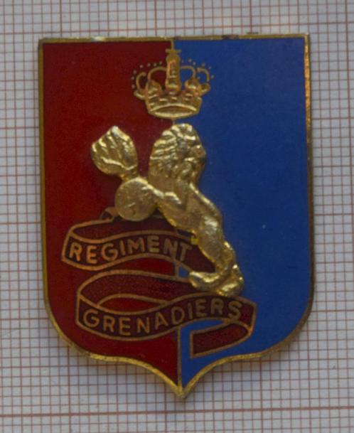 1e Grenadier bedelbordje, Verzamelen, Militaria | Algemeen, Landmacht, Embleem of Badge, Ophalen of Verzenden