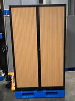 Classeur à portes roulantes, portes à motif noir/bois, Enlèvement