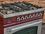 🔥Luxe Fornuis Boretti 80 cm rood + rvs 5 pits 1 oven, Elektronische apparatuur, 60 cm of meer, 5 kookzones of meer, Vrijstaand