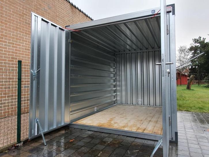 Demontabele opslagcontainer 3 meter – in zeer goede staat, Tuin en Terras, Tuinhuizen, Gebruikt, Tuinhuis, Metaal, 250 tot 300 cm