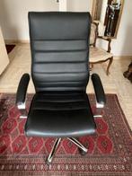 lederen bureaustoel, Huis en Inrichting, Ophalen, Zwart, Zo goed als nieuw, Bureaustoel