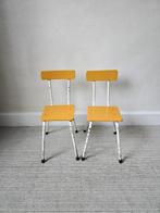 Paire de petites chaises - enfant - pure vintage - jaune, Enlèvement ou Envoi, Comme neuf