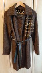 Manteau manteau Etam marron noir, avec ceinture accentuante., Comme neuf, Taille 38/40 (M), Enlèvement ou Envoi, Etam