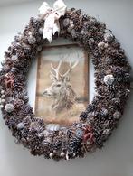 Extra grote Kerstkrans volledig in denneappels, Ophalen of Verzenden, Zo goed als nieuw