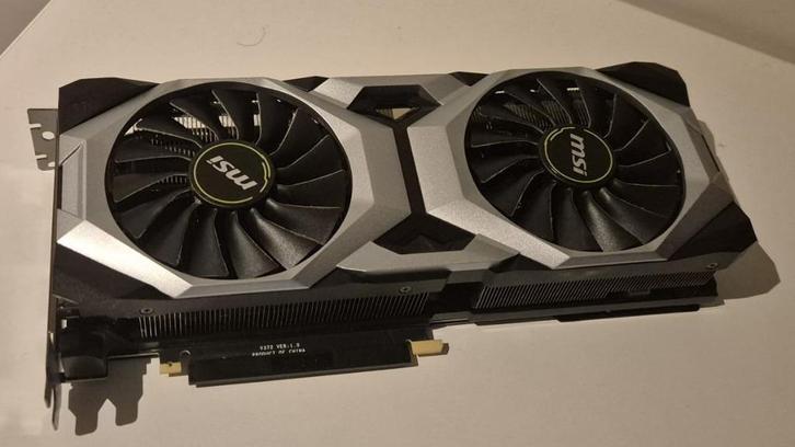 RTX 2080 Ventus 8GB OC, Computers en Software, Videokaarten, Gebruikt, Nvidia, PCI-Express 3.0, GDDR6, HDMI, DisplayPort, Ophalen