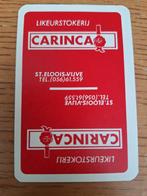 Speelkaart likeurstokerij Carinca Sint-Eloois-Vijve, Verzamelen, Ophalen of Verzenden, Zo goed als nieuw, Speelkaart(en)