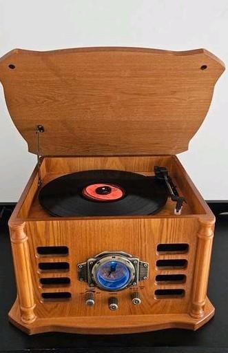 Vintage Alles-in-één Muziekspeler - Platenspeler, Radio, Cas, Audio, Tv en Foto, Platenspelers, Gebruikt, Platenspeler, Ophalen of Verzenden