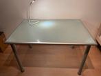 Bureautafel met glazen blad, Maison & Meubles, Bureaux, Enlèvement, Comme neuf