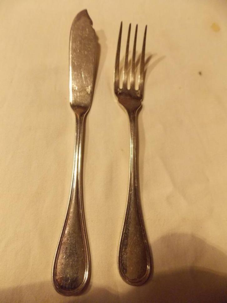 Belgische Para regiment vis Verzilverd bestek, Verzamelen, Militaria | Algemeen, Landmacht, Overige typen, Ophalen of Verzenden