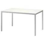 IKEA TORSBY eettafel – wit glas & inox onderstel (180 cm), 150 à 200 cm, Cinq personnes ou plus, Verre, Enlèvement