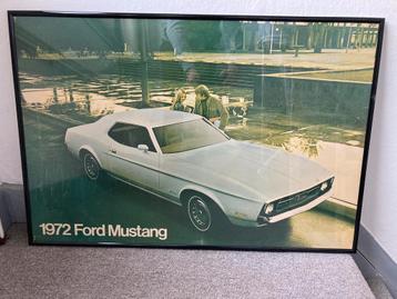 Poster Ford Mustang (1972) - in kader beschikbaar voor biedingen