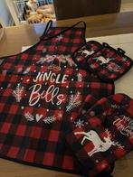 Kerst keukenschort 2 ovenwanten en 2 pannelappen, Ophalen of Verzenden, Nieuw