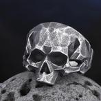 Skull ring - RVS Edelstaal, Handtassen en Accessoires, Nieuw, Dame of Heer, IJzer of Staal, Zilver