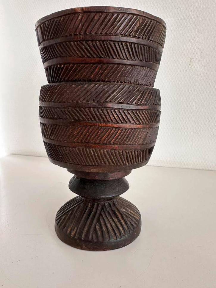 Kuba Lele Palmwijnbeker Belgisch Congo 1940, Antiek en Kunst, Kunst | Niet-Westerse kunst, Verzenden