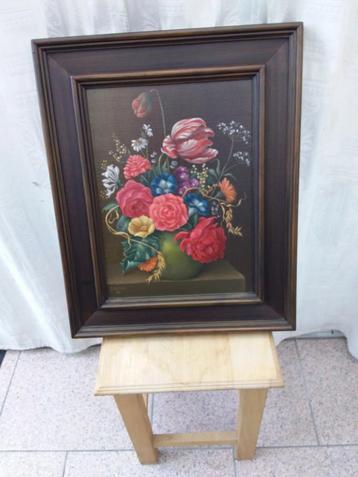 Schilderij ’bloemen in vaas