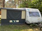 Caravan Knaus + Levooz voortent, Caravans en Kamperen, Caravans, Standaardzit, Omvormbare zithoek, Particulier, 5 tot 6 meter