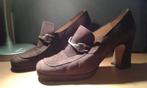 bruine leren schoenen 36, Bruin, Ophalen of Verzenden, Zo goed als nieuw, Schoenen met hoge hakken