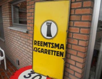 oud emaille bord "Reemtsma cigaretten", jaren '30 beschikbaar voor biedingen